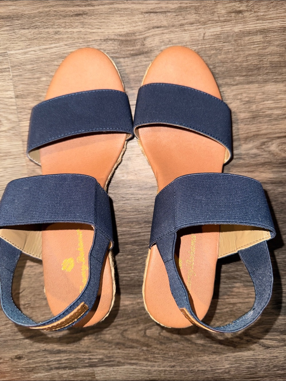 Tommy Bahama Navy Elastic Espadrille Wedge Sandals - Picture 7 of 7